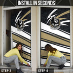 Collingwood Magpies Australian Football Door Cover Iconic Bird Mascot With Indigenous Pattern Art
