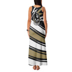 Collingwood Magpies Australian Football Family Matching Tank Maxi Dress and Hawaiian Shirt Iconic Bird Mascot With Indigenous Pattern Art