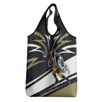 Collingwood Magpies Australian Football Grocery Bag Iconic Bird Mascot With Indigenous Pattern Art