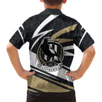 Collingwood Magpies Australian Football Hawaiian Shirt Iconic Bird Mascot With Indigenous Pattern Art