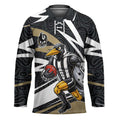 Collingwood Magpies Australian Football Hockey Jersey Iconic Bird Mascot With Indigenous Pattern Art