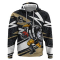 Collingwood Magpies Australian Football Hoodie Iconic Bird Mascot With Indigenous Pattern Art