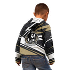 Collingwood Magpies Australian Football Kid Hoodie Iconic Bird Mascot With Indigenous Pattern Art