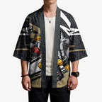 Collingwood Magpies Australian Football Kimono Iconic Bird Mascot With Indigenous Pattern Art