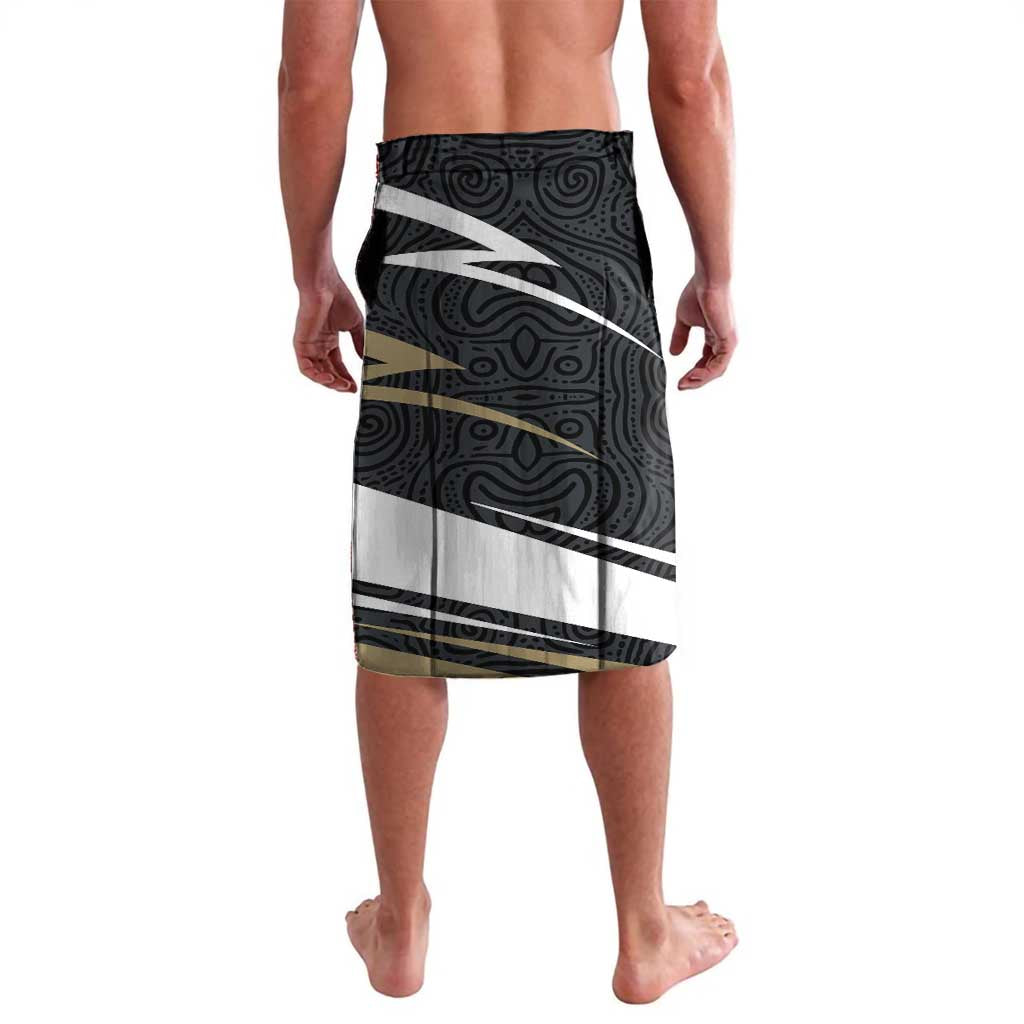 Collingwood Magpies Australian Football Lavalava Iconic Bird Mascot With Indigenous Pattern Art