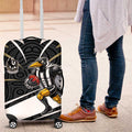 Collingwood Magpies Australian Football Luggage Cover Iconic Bird Mascot With Indigenous Pattern Art