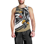 Collingwood Magpies Australian Football Men Tank Top Iconic Bird Mascot With Indigenous Pattern Art