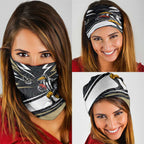 Collingwood Magpies Australian Football Neck Gaiter Iconic Bird Mascot With Indigenous Pattern Art