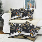 Collingwood Magpies Australian Football Pillow Cover Iconic Bird Mascot With Indigenous Pattern Art