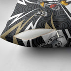 Collingwood Magpies Australian Football Pillow Cover Iconic Bird Mascot With Indigenous Pattern Art