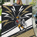 Collingwood Magpies Australian Football Quilt Iconic Bird Mascot With Indigenous Pattern Art