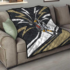 Collingwood Magpies Australian Football Quilt Iconic Bird Mascot With Indigenous Pattern Art