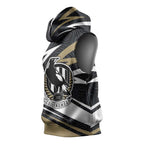 Collingwood Magpies Australian Football Sleeveless Hoodie Iconic Bird Mascot With Indigenous Pattern Art