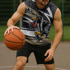 Collingwood Magpies Australian Football Sleeveless Hoodie Iconic Bird Mascot With Indigenous Pattern Art
