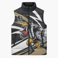 Collingwood Magpies Australian Football Sleeveless Puffer Jacket Iconic Bird Mascot With Indigenous Pattern Art
