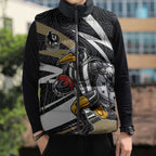 Collingwood Magpies Australian Football Sleeveless Puffer Jacket Iconic Bird Mascot With Indigenous Pattern Art