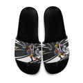 Collingwood Magpies Australian Football Slide Sandals Iconic Bird Mascot With Indigenous Pattern Art