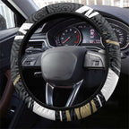 Collingwood Magpies Australian Football Steering Wheel Cover Iconic Bird Mascot With Indigenous Pattern Art
