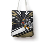 Collingwood Magpies Australian Football Tote Bag Iconic Bird Mascot With Indigenous Pattern Art