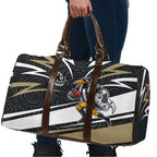 Collingwood Magpies Australian Football Travel Bag Iconic Bird Mascot With Indigenous Pattern Art