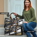 Collingwood Magpies Australian Football Travel Bag Iconic Bird Mascot With Indigenous Pattern Art