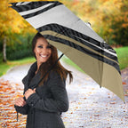 Collingwood Magpies Australian Football Umbrella Iconic Bird Mascot With Indigenous Pattern Art