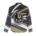 Collingwood Magpies Australian Football Women Casual Shirt Iconic Bird Mascot With Indigenous Pattern Art