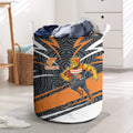 Greater Western Sydney Giants Australian Football Laundry Basket Athletic Hero Mascot With Indigenous Pattern Art