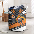 Greater Western Sydney Giants Australian Football Laundry Basket Athletic Hero Mascot With Indigenous Pattern Art