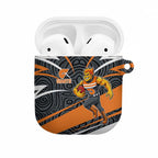 Greater Western Sydney Giants Australian Football AirPods Case Athletic Hero Mascot With Indigenous Pattern Art