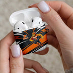 Greater Western Sydney Giants Australian Football AirPods Case Athletic Hero Mascot With Indigenous Pattern Art