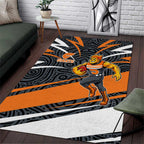 Greater Western Sydney Giants Australian Football Area Rug Athletic Hero Mascot With Indigenous Pattern Art