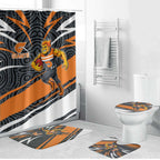 Greater Western Sydney Giants Australian Football Bathroom Set Athletic Hero Mascot With Indigenous Pattern Art