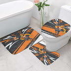 Greater Western Sydney Giants Australian Football Bathroom Set Athletic Hero Mascot With Indigenous Pattern Art