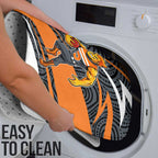 Greater Western Sydney Giants Australian Football Bathroom Set Athletic Hero Mascot With Indigenous Pattern Art