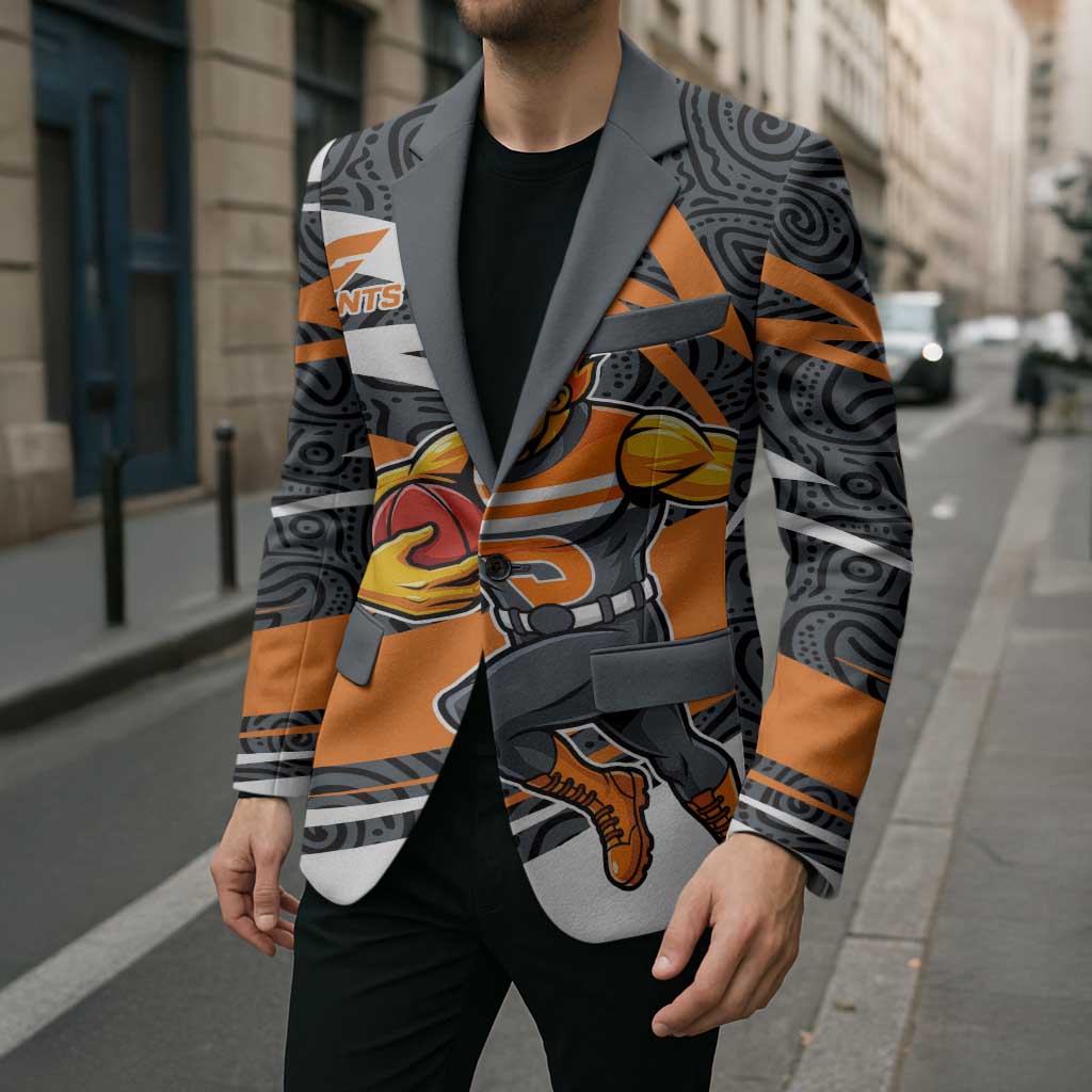 Greater Western Sydney Giants Australian Football Blazer Athletic Hero Mascot With Indigenous Pattern Art