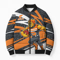 Greater Western Sydney Giants Australian Football Bomber Puffer Jacket Athletic Hero Mascot With Indigenous Pattern Art