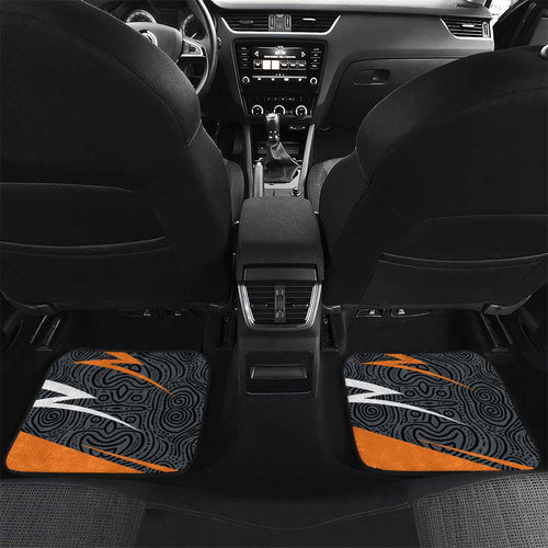 Greater Western Sydney Giants Australian Football Car Mats Athletic Hero Mascot With Indigenous Pattern Art