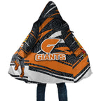 Greater Western Sydney Giants Australian Football Cloak Athletic Hero Mascot With Indigenous Pattern Art