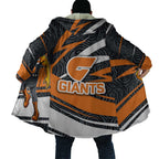Greater Western Sydney Giants Australian Football Cloak Athletic Hero Mascot With Indigenous Pattern Art