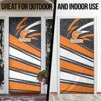 Greater Western Sydney Giants Australian Football Door Cover Athletic Hero Mascot With Indigenous Pattern Art