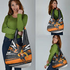 Greater Western Sydney Giants Australian Football Grocery Bag Athletic Hero Mascot With Indigenous Pattern Art