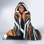 Greater Western Sydney Giants Australian Football Hooded Blanket Athletic Hero Mascot With Indigenous Pattern Art
