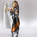 Greater Western Sydney Giants Australian Football Hooded Blanket Athletic Hero Mascot With Indigenous Pattern Art