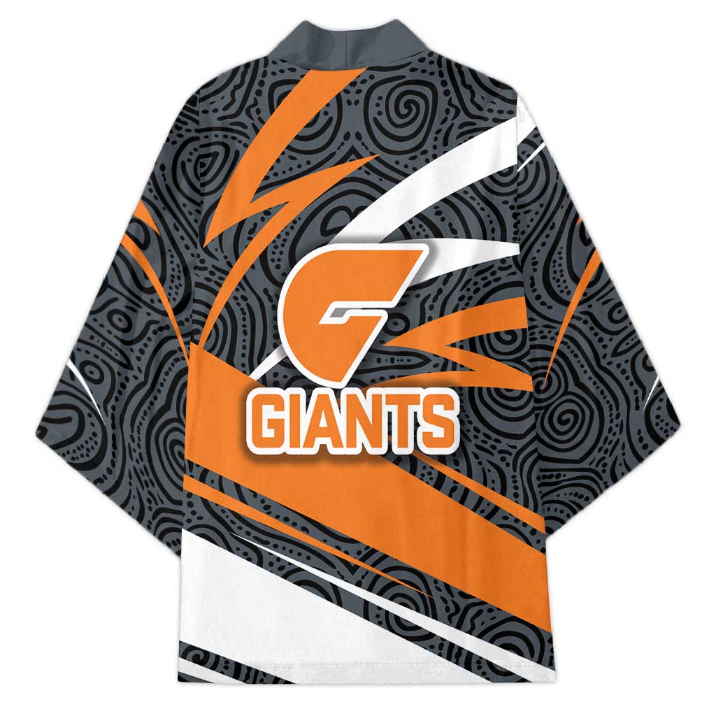 Greater Western Sydney Giants Australian Football Kimono Athletic Hero Mascot With Indigenous Pattern Art