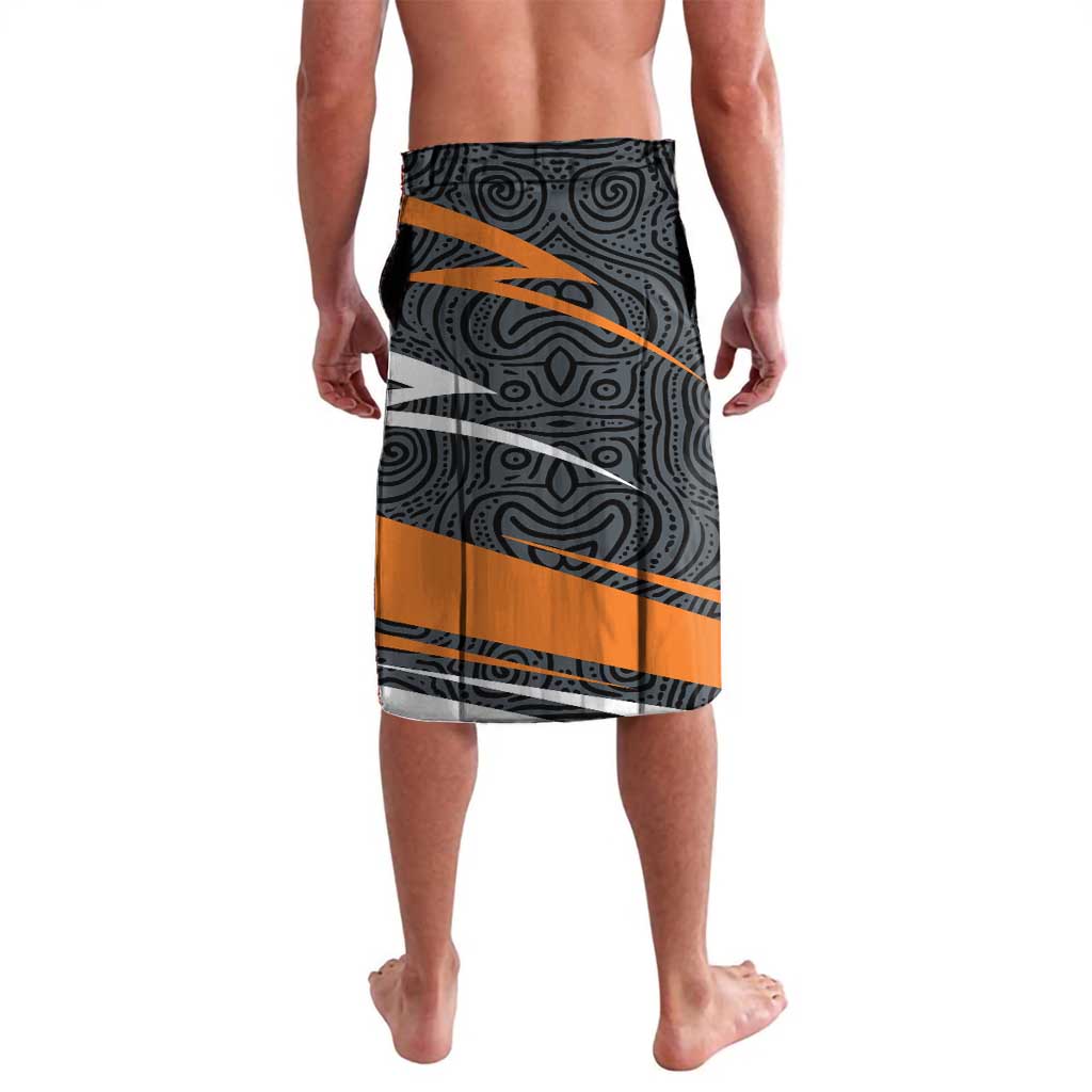 Greater Western Sydney Giants Australian Football Lavalava Athletic Hero Mascot With Indigenous Pattern Art