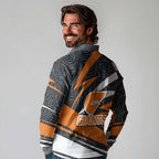 Greater Western Sydney Giants Australian Football Long Sleeve Polo Shirt Athletic Hero Mascot With Indigenous Pattern Art