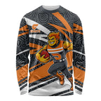 Greater Western Sydney Giants Australian Football Long Sleeve Shirt Athletic Hero Mascot With Indigenous Pattern Art