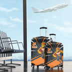 Greater Western Sydney Giants Australian Football Luggage Cover Athletic Hero Mascot With Indigenous Pattern Art