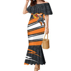 Greater Western Sydney Giants Australian Football Mermaid Dress Athletic Hero Mascot With Indigenous Pattern Art